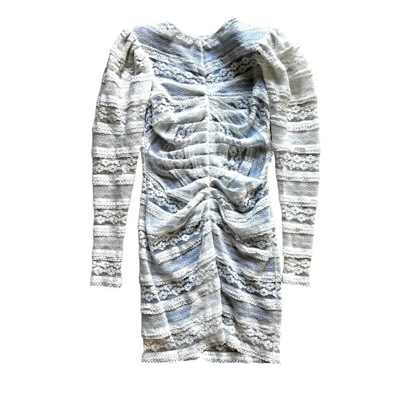 Brogger dress size xs white with floral printed lining in excellent condition - Picture 4 of 6